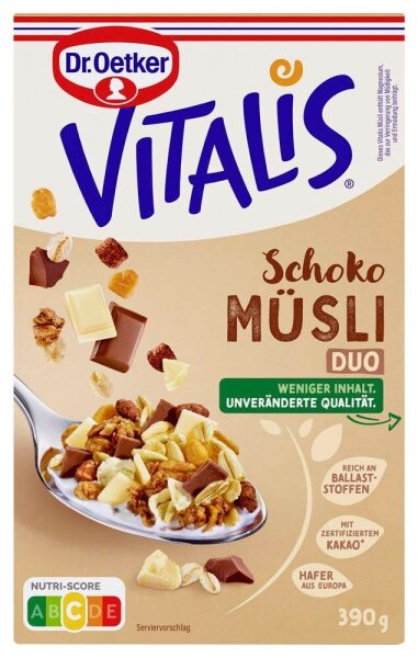 Dr. Oetker VITALIS Schoko DUO Müsli 390,0 g, 1 St.