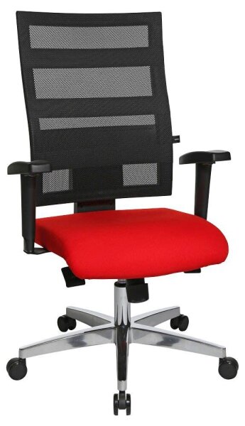Topstar Bürostuhl X-Pander, 959T T310 Stoff rot, Gestell alu