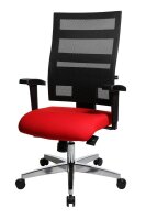 Topstar Bürostuhl X-Pander, 959T T310 Stoff rot, Gestell alu