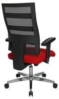 Topstar Bürostuhl X-Pander, 959T T310 Stoff rot, Gestell alu