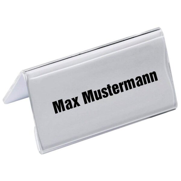 DURABLE Tischnamensschilder transparent 10,0 x 5,2 cm, 10 St.