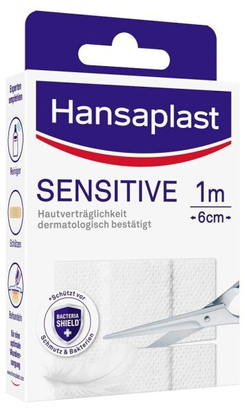 Hansaplast Pflaster SENSITIVE 4809193002 weiß 6,0 x 10,0 cm, 10 St.