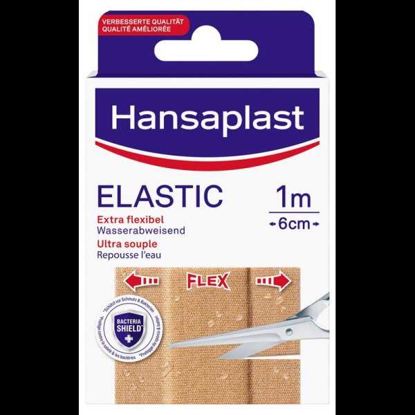 Hansaplast Pflaster ELASTIC 4809170009 beige 6,0 x 10,0 cm, 10 St.