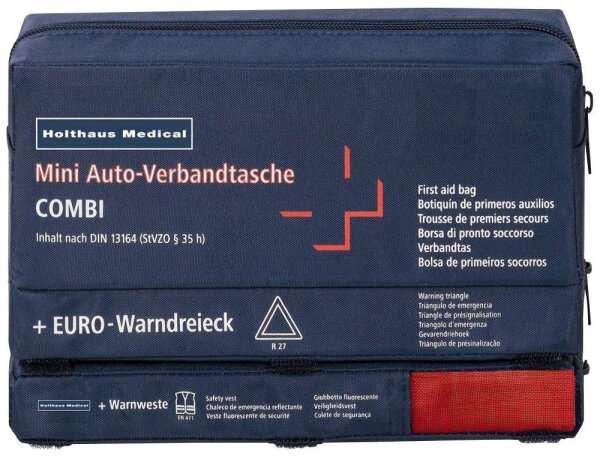Holthaus Medical Erste-Hilfe-Tasche COMBI DIN 13164 blau