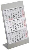Tischkalender Edelstahl 2026/2027 silber matt, 1 St.