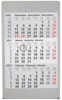 Tischkalender Edelstahl 2026/2027 silber matt, 1 St.