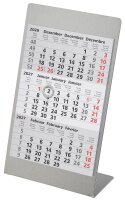 Tischkalender Edelstahl 2026/2027 silber matt, 1 St.