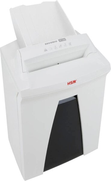HSM SECURIO AF300 Aktenvernichter mit Partikelschnitt P-4, 4,5 x 30 mm, bis 300 Blatt, weiß