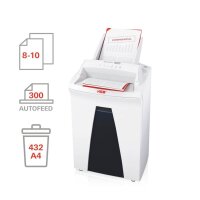 HSM SECURIO AF300 Aktenvernichter mit Partikelschnitt P-5, 1,9 x 15 mm, bis 300 Blatt, weiß