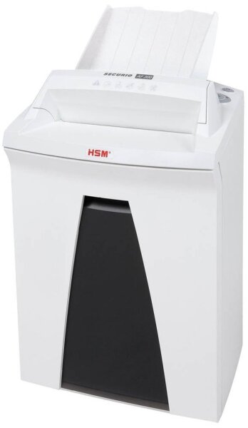 HSM SECURIO AF300 Aktenvernichter mit Partikelschnitt P-6, 0,78 x 11 mm, bis 300 Blatt, weiß