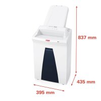 HSM SECURIO AF350 Aktenvernichter mit Partikelschnitt P-4, 4,5 x 30 mm, bis 350 Blatt