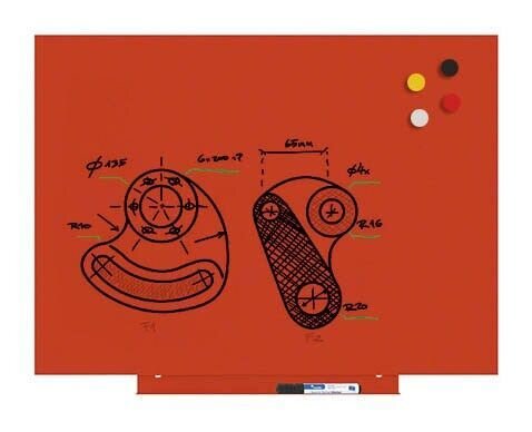rocada Whiteboard Skinwhiteboard 55,0 x 75,0 cm orange Stahl