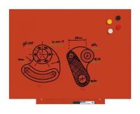 rocada Whiteboard Skinwhiteboard 55,0 x 75,0 cm orange Stahl