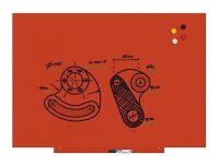 rocada Whiteboard Skinwhiteboard 75,0 x 115,0 cm orange...