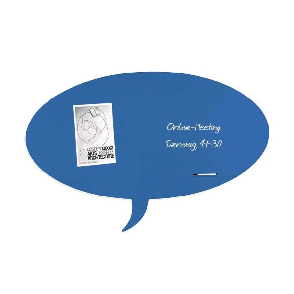 rocada Whiteboard Skinshape 75,0 x 115,0 cm blau Stahl