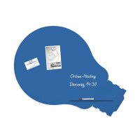 rocada Whiteboard Skinshape 115,0 x 150,0 cm blau Stahl