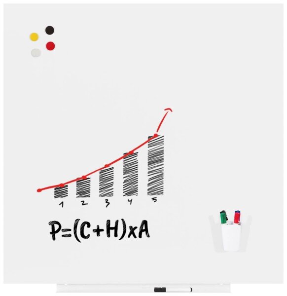 rocada Whiteboard PRO Skin 100,0 x 100,0 cm weiß spezialbeschichteter Stahl