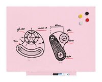 rocada Whiteboard Skinwhiteboard 55,0 x 75,0 cm rosa Stahl