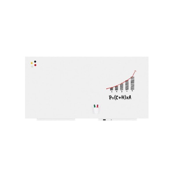 rocada Whiteboard Duo Skin 200,0 x 100,0 cm weiß Stahl