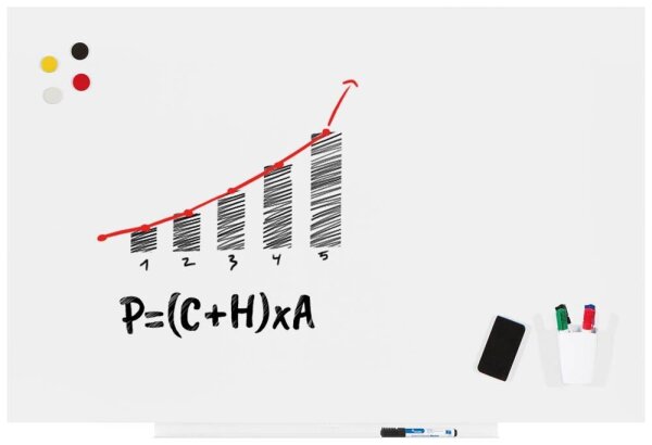 rocada Whiteboard PRO Skin 75,0 x 100,0 cm weiß spezialbeschichteter Stahl