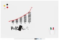 rocada Whiteboard PRO Skin 75,0 x 100,0 cm weiß spezialbeschichteter Stahl