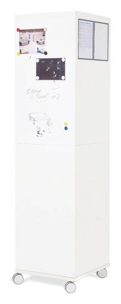 rocada mobiles Whiteboard Skin CUBE 55,0 x 211,0 cm weiß Stahl