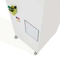 rocada mobiles Whiteboard Skin CUBE 55,0 x 211,0 cm weiß Stahl