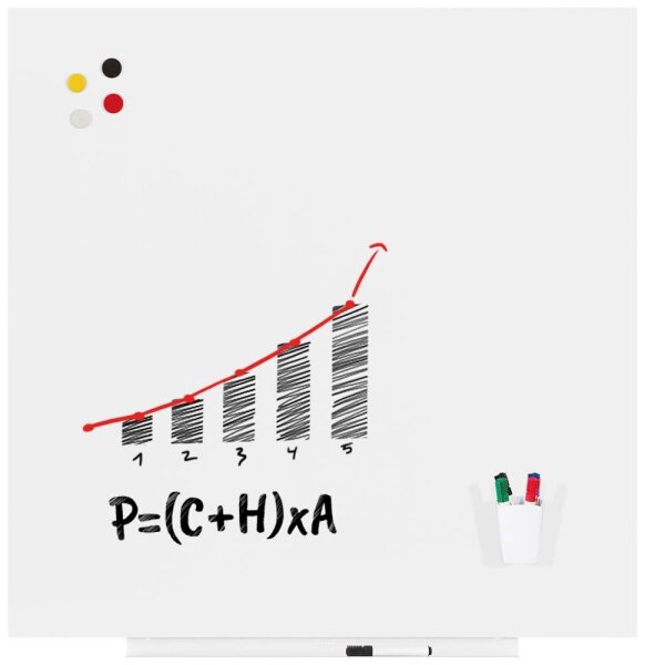 rocada Whiteboard Skinwhiteboard 100,0 x 100,0 cm weiß lackierter Stahl