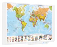 rocada Whiteboard Skin MAP Welt 150,0 x 100,0 cm bunt Stahl