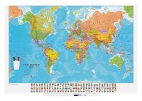 rocada Whiteboard Skin MAP Welt 150,0 x 100,0 cm bunt Stahl