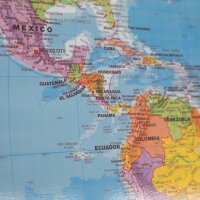 rocada Whiteboard Skin MAP Welt 150,0 x 100,0 cm bunt Stahl