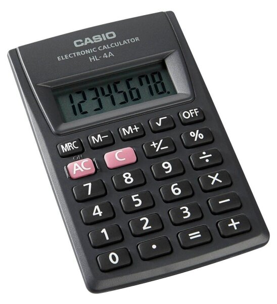 CASIO HL-4A Taschenrechner schwarz