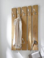 HAKU Möbel Wandgarderobe 15617 braun Holz 8 Haken...