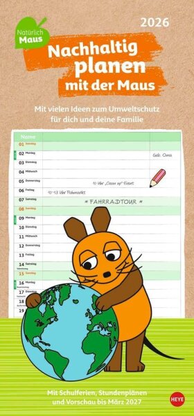 Heye Familienkalender Maus 2026, 1 St.