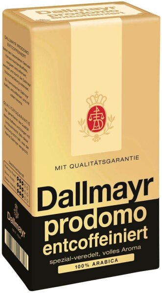 Dallmayr prodomo entkoffeiniert  Kaffee, gemahlen, Arabicabohnen 500 g