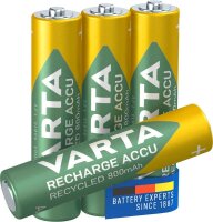 VARTA Akkus RECHARGE ACCU Recycled Ni-MH Micro AAA 800...