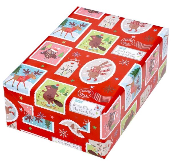 JUNG SCHÖNER VERPACKEN Geschenkpapier Stampy mehrfarbig, 20,0 m