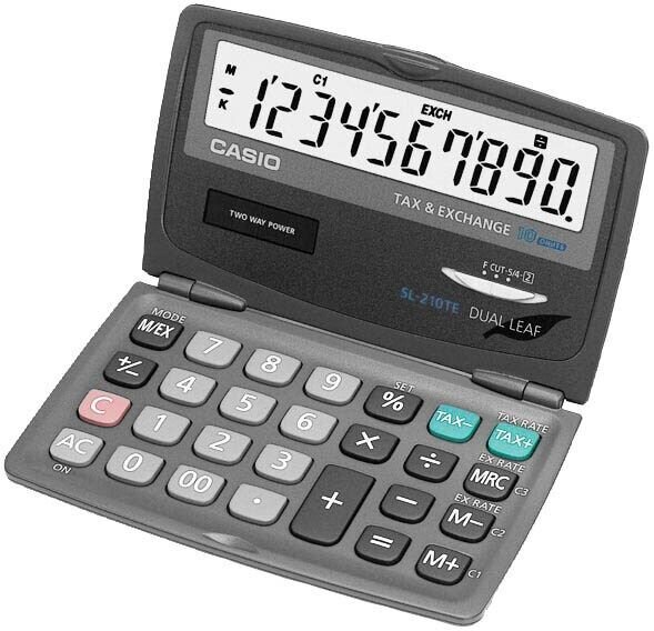 CASIO SL-210TE Taschenrechner anthrazit