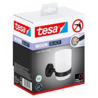 tesa Zahnputzbecherhalter MOON schwarz, weiß, 1 St.