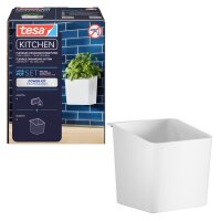 tesa Kräutertopf-Set weiß, 1 Set