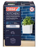tesa Kräutertopf-Set weiß, 1 Set