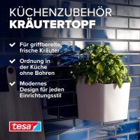 tesa Kräutertopf-Set weiß, 1 Set