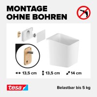 tesa Kräutertopf-Set weiß, 1 Set