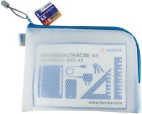 HERMA Reißverschlussbeutel DIN A5 transparent/blau,...