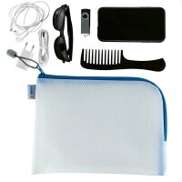 HERMA Reißverschlussbeutel DIN A5 transparent/blau, 1 St.
