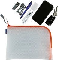 HERMA Reißverschlussbeutel DIN A5 transparent/orange, 1 St.
