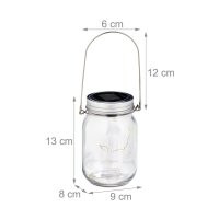 2 relaxdays LED Dekoleuchten transparent 9,0 cm