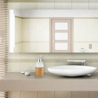 relaxdays Seifenspender 10028812_0 braun Bambus, Keramik...