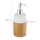 relaxdays Seifenspender 10028812_0 braun Bambus, Keramik 225,0 ml