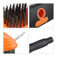relaxdays Fugenbürsten-Set schwarz/orange Kunststoff, 1 St.